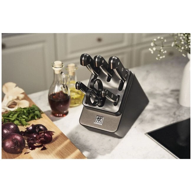 Набор ножей в подставке с заточкой ZWILLING Gourmet, антрацитовый, 7 пр. - фото 7