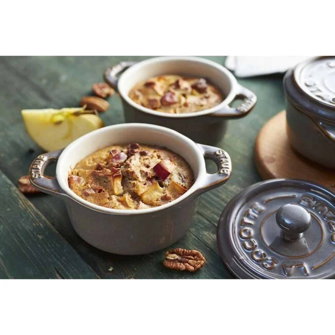 Мини-кокот керамический STAUB, круглый, 10 см, античный серый - фото 7