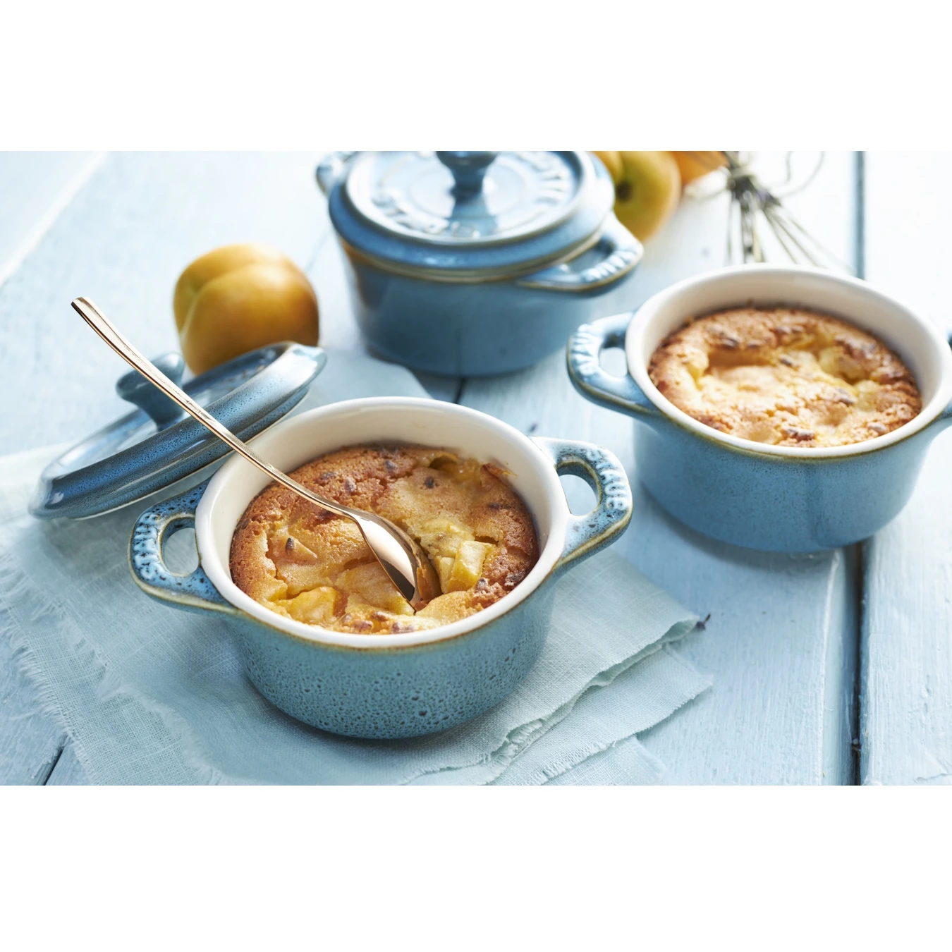 Мини-кокот керамический STAUB, круглый, 10 см, античный бирюзовый - фото 7