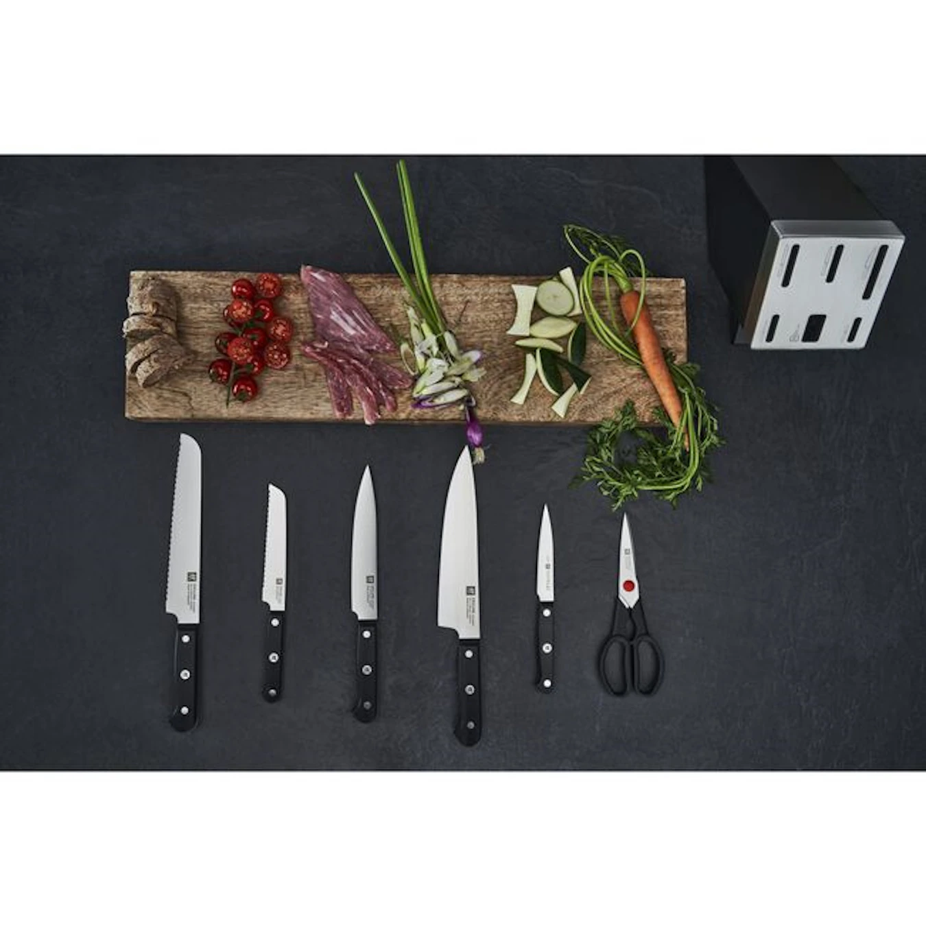 Набор ножей 7 пр. в подставке с заточкой ZWILLING Gourmet