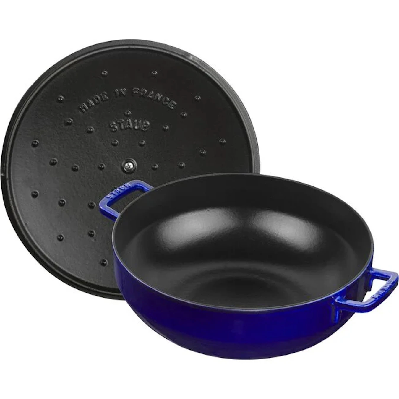 Сотейник чугунный STAUB, 28 см, 4.65 л, темно-синий - фото 2