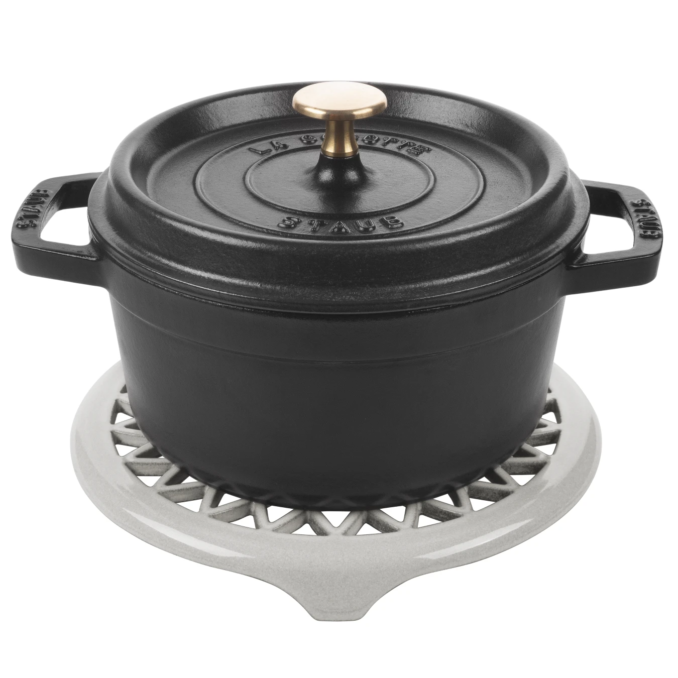 Подставка под горячее STAUB, чугунная, 23 см, белый трюфель - фото 2