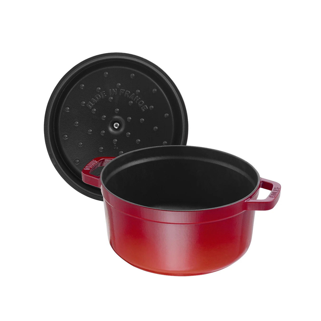 Кокот чугунный STAUB, круглый, 30 см, 8,35 л, вишневый - фото 2