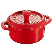 Мини-кокот керамический STAUB, круглый, 10 см, вишневый