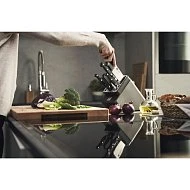 Набор ножей в подставке с заточкой ZWILLING Professional “S”, 7 пр., антрацитовый