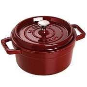 Кокот чугунный STAUB, круглый, 22 см, 2,6 л, гранатовый