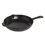 Сковорода чугунная STAUB, круглая, 26 см, черная
