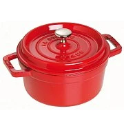 Кокот чугунный STAUB, круглый, 24 см, 3,8 л вишневый