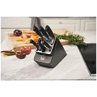 Набор ножей в подставке с заточкой ZWILLING Four Star, антрацитовый, 7 пр.