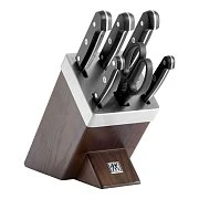 Набор ножей в подставке с заточкой ZWILLING Gourmet, 7 пр.
