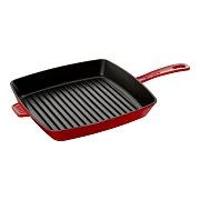 Сковорода-гриль чугунная STAUB, квадратная, 30 см, вишневая