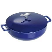 Сотейник чугунный STAUB, 28 см, 4.65 л, темно-синий
