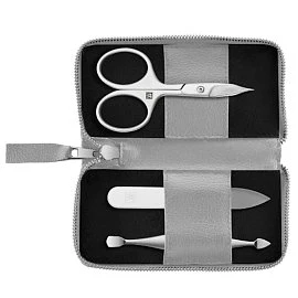 Маникюрный набор 3 пр., экокожа, серый ZWILLING Beauty Premium  