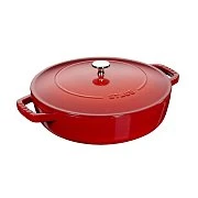 Сотейник с чугунной крышкой STAUB, 28 см, 3,7 л вишневый
