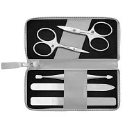 Маникюрный набор ZWILLING Beauty Premium, экокожа, серый, 5 пр.