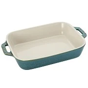 Форма керамическая STAUB, прямоугольная, 20х16 см, античный бирюзовый