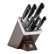 Набор ножей в подставке с заточкой ZWILLING Four Star, 7 пр.