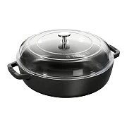 Сотейник со стеклянной крышкой STAUB, 26 см, 3.3 л., черный