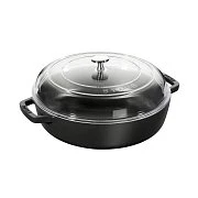 Сотейник со стеклянной крышкой STAUB, 28 см, 3.7 л., черный