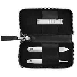 Маникюрный набор 3 пр., экокожа, черный ZWILLING Beauty Premium  