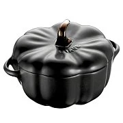 Кокот керамический STAUB, форма "Тыква", черный, 12 см